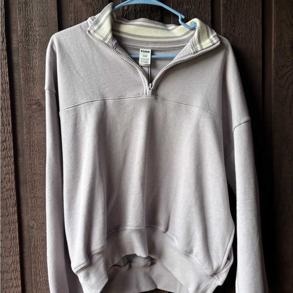 PINK Victoria's Secret Quarter-Zip light purple sweatshirt